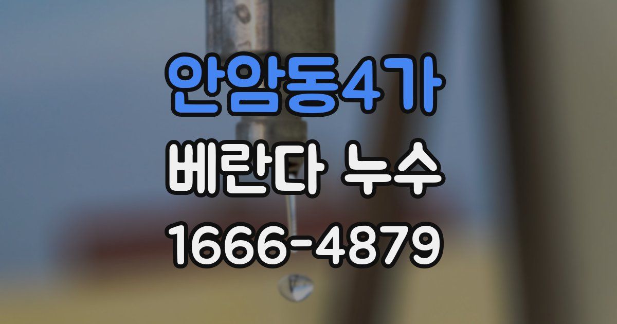안암동4가 베란다 누수