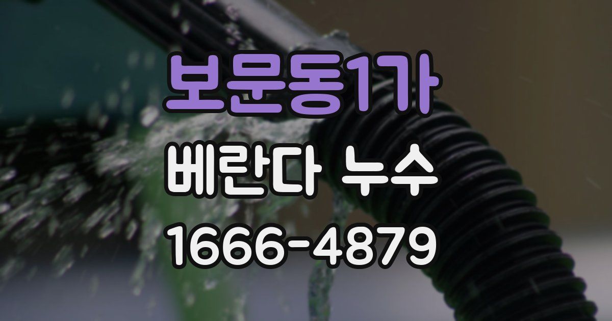 보문동1가 베란다 누수