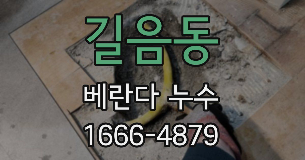 길음동 베란다 누수