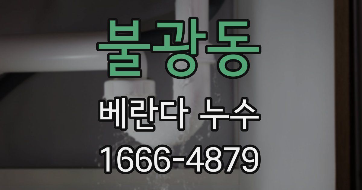 불광동 베란다 누수