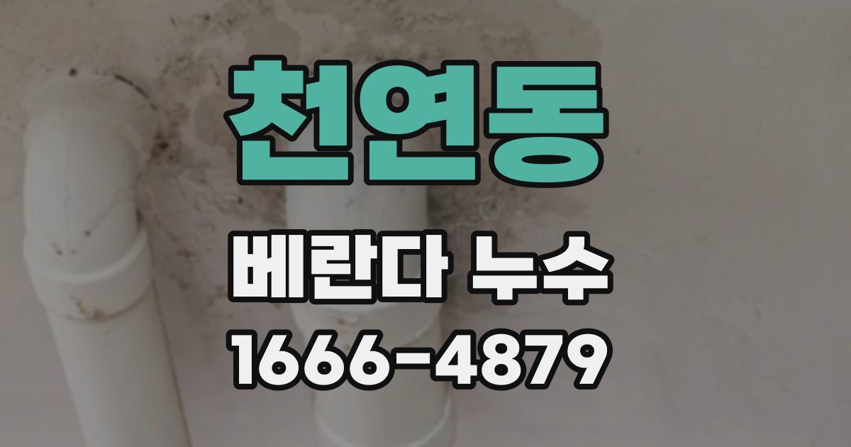 천연동 베란다 누수