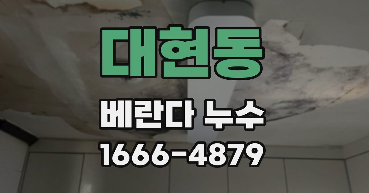 대현동 베란다 누수