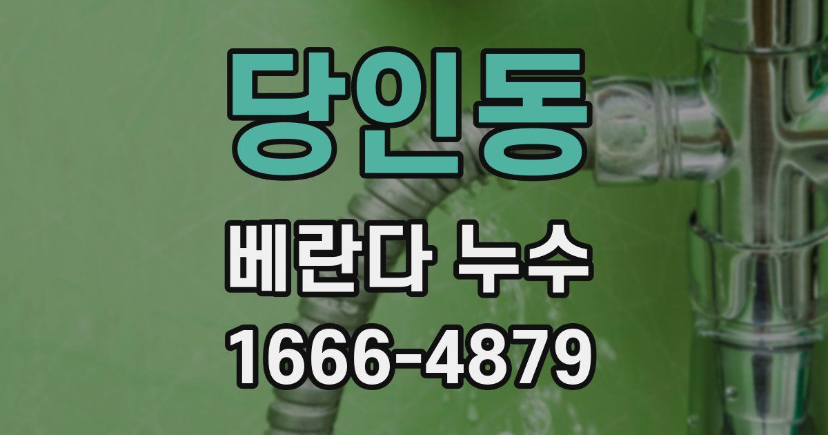 당인동 베란다 누수