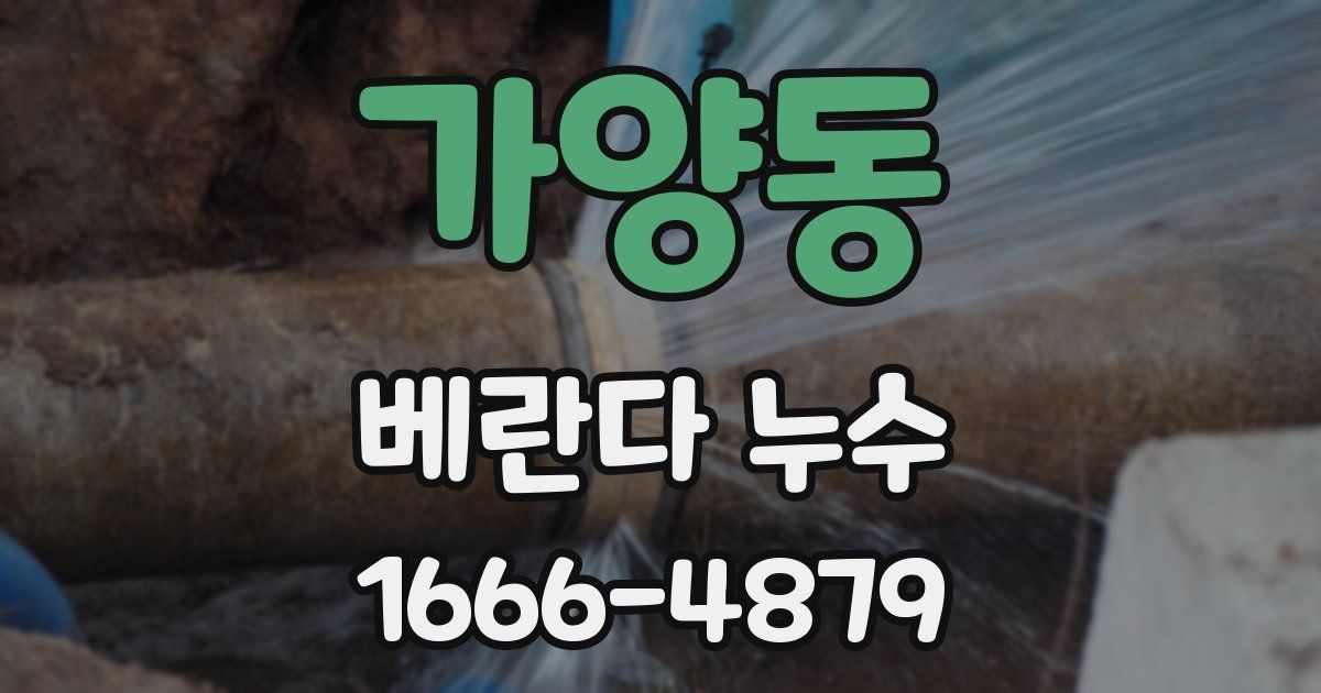 가양동 베란다 누수