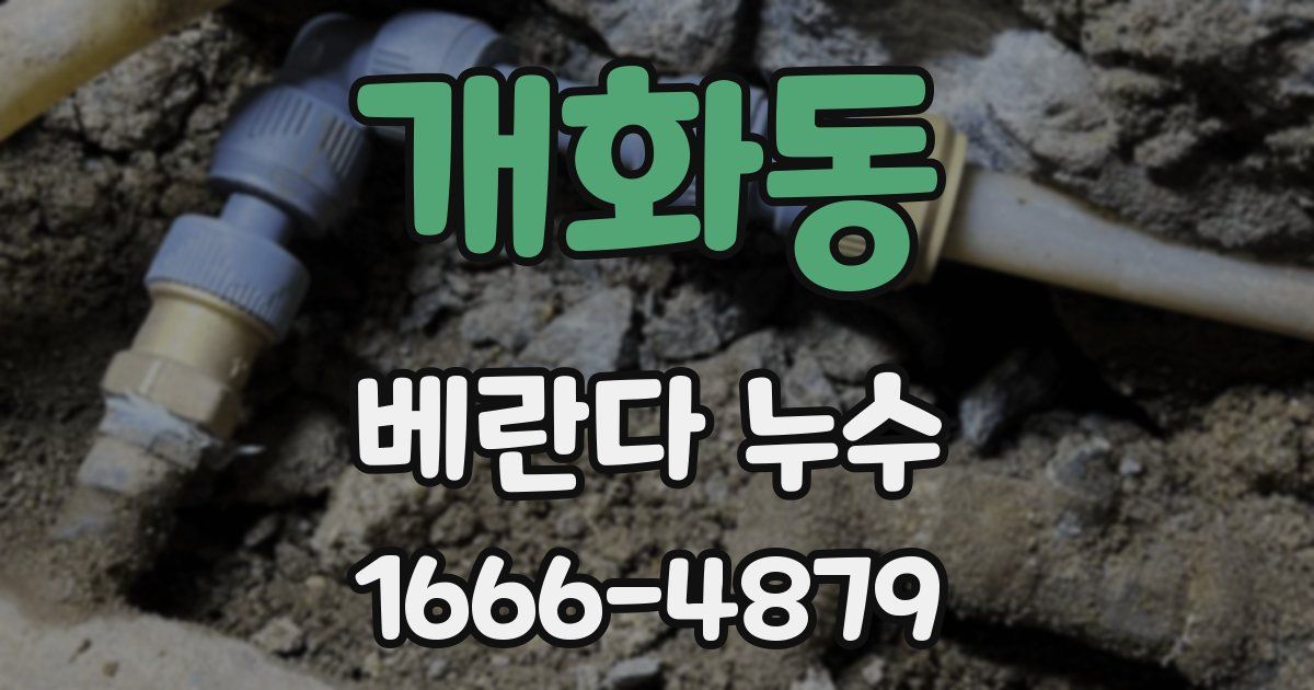 개화동 베란다 누수