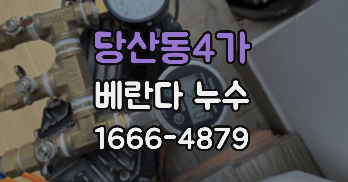 당산동4가 베란다 누수