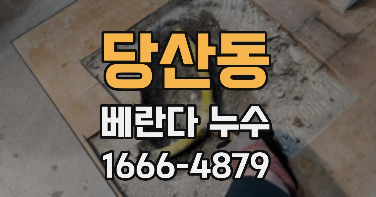 당산동 베란다 누수