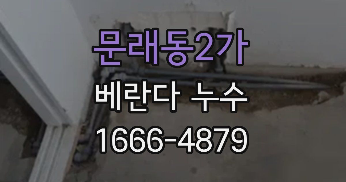 문래동2가 베란다 누수