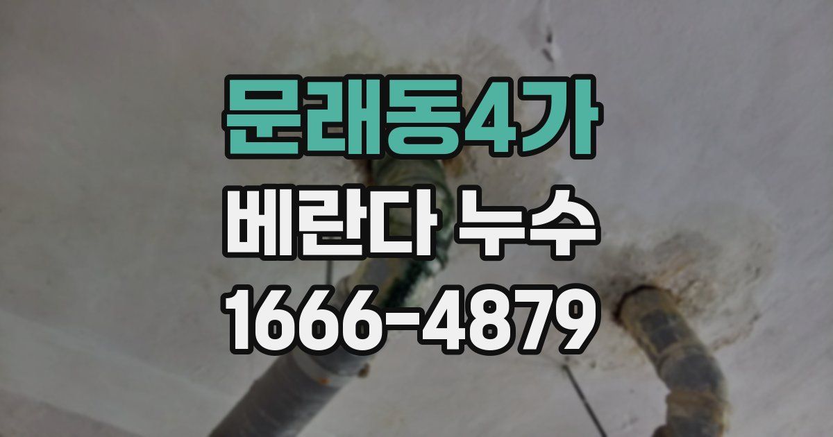 문래동4가 베란다 누수