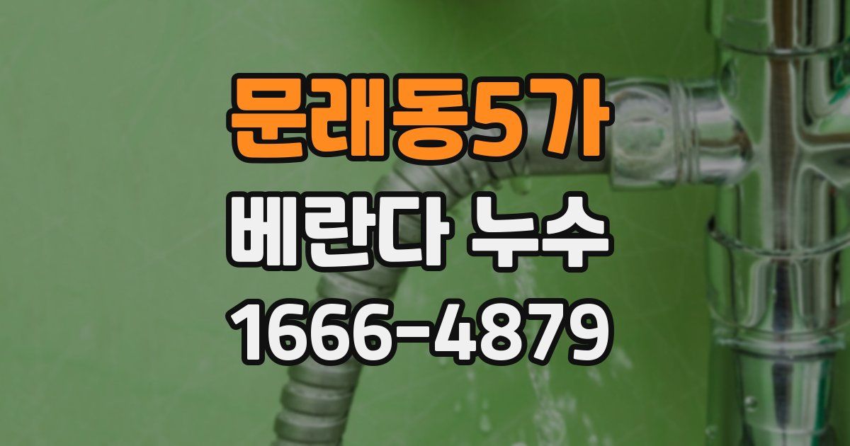 문래동5가 베란다 누수