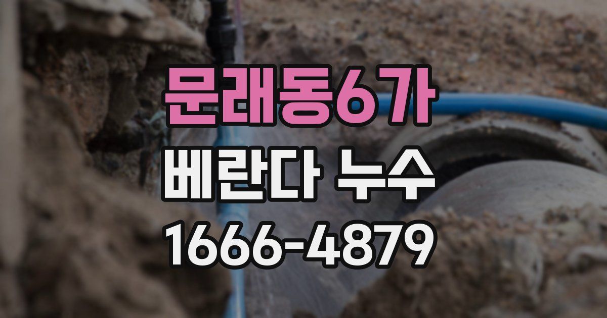 문래동6가 베란다 누수