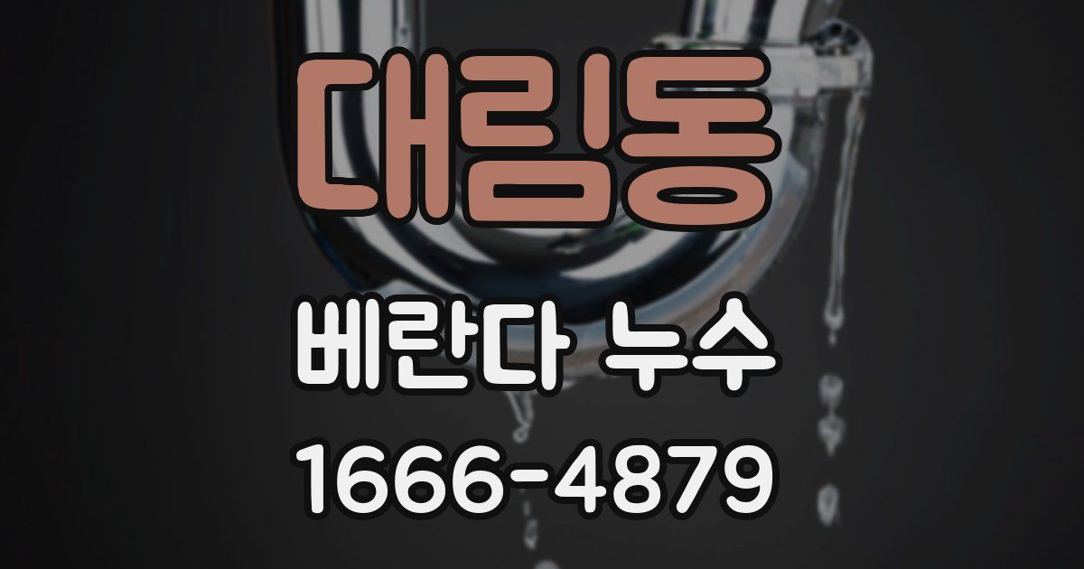 대림동 베란다 누수