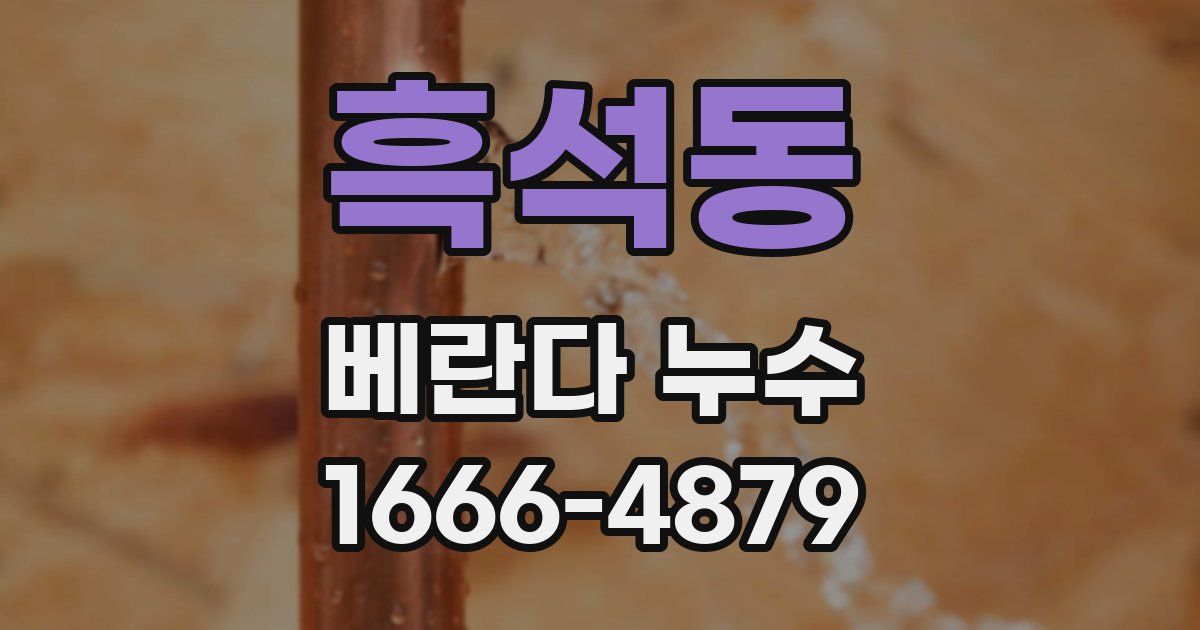 흑석동 베란다 누수