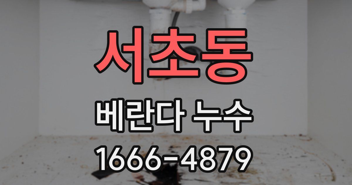 서초동 베란다 누수