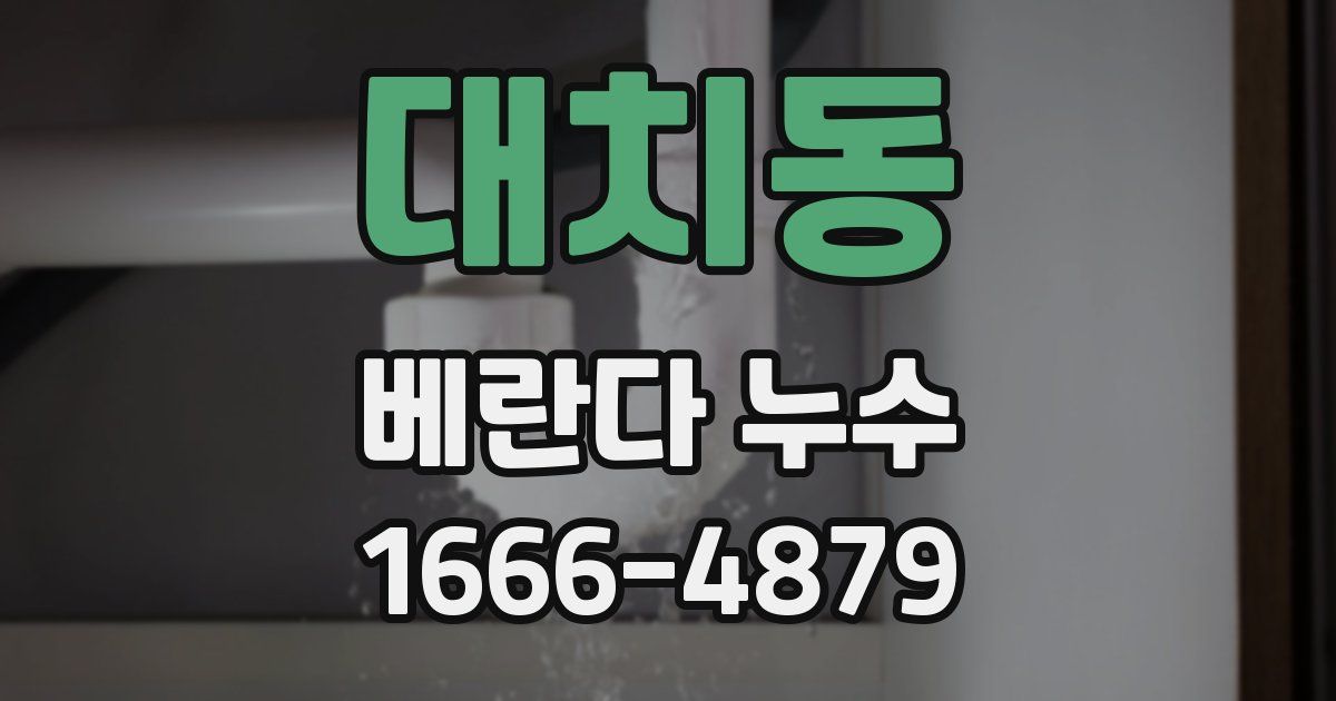 대치동 베란다 누수