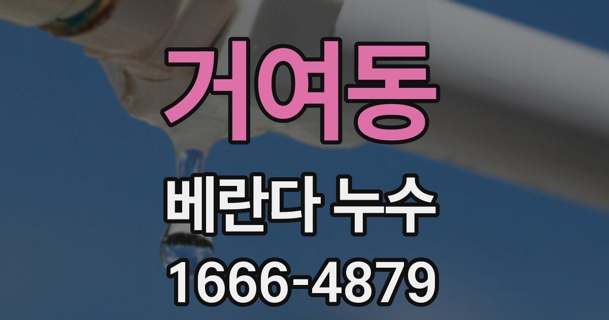 거여동 베란다 누수