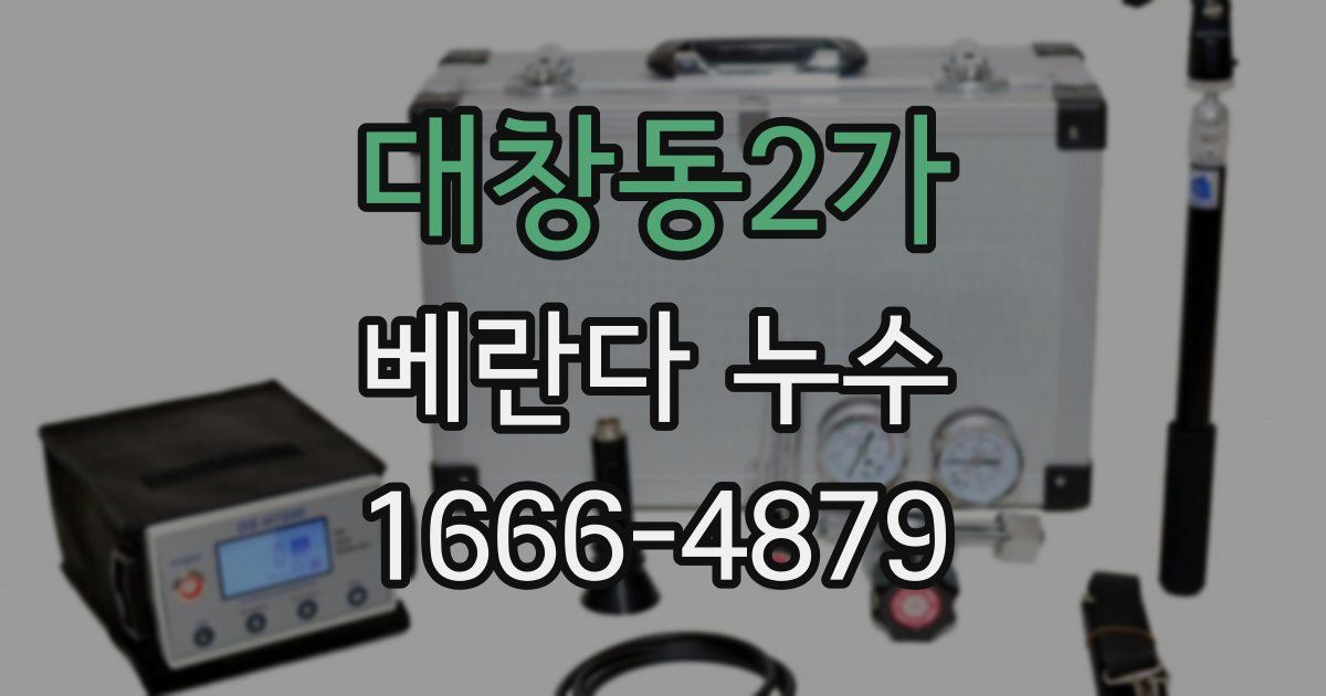 대창동2가 베란다 누수