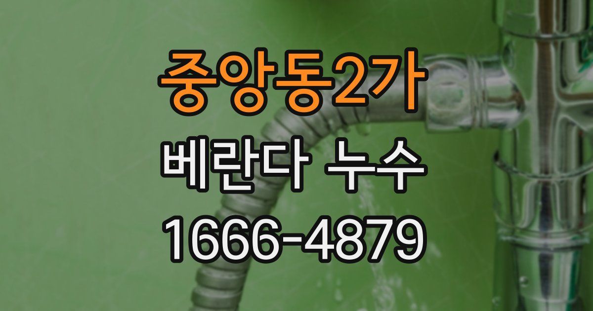 중앙동2가 베란다 누수