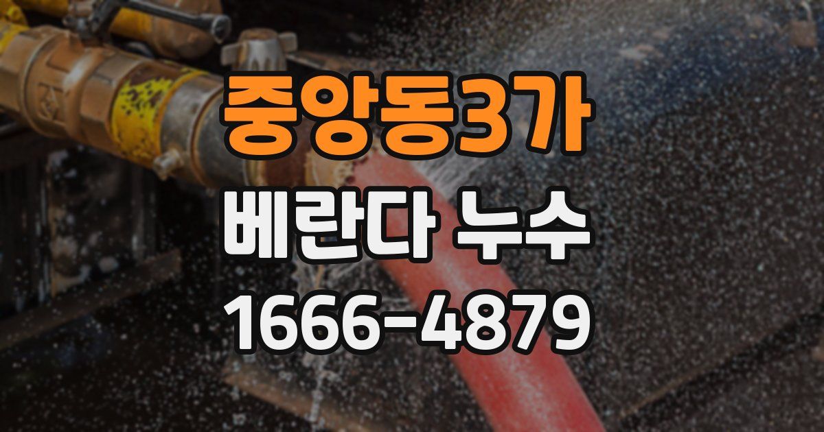 중앙동3가 베란다 누수