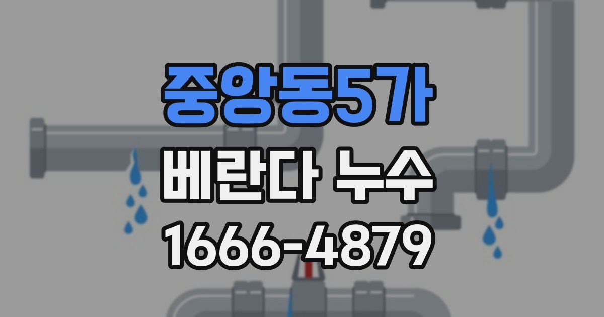 중앙동5가 베란다 누수