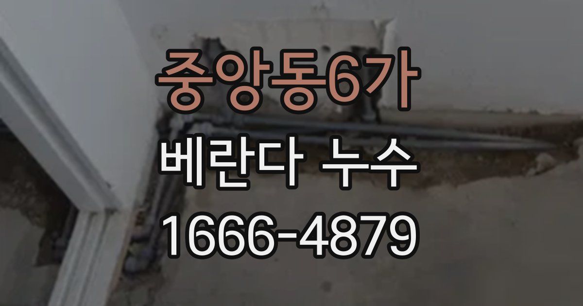 중앙동6가 베란다 누수