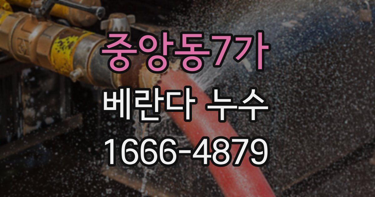 중앙동7가 베란다 누수