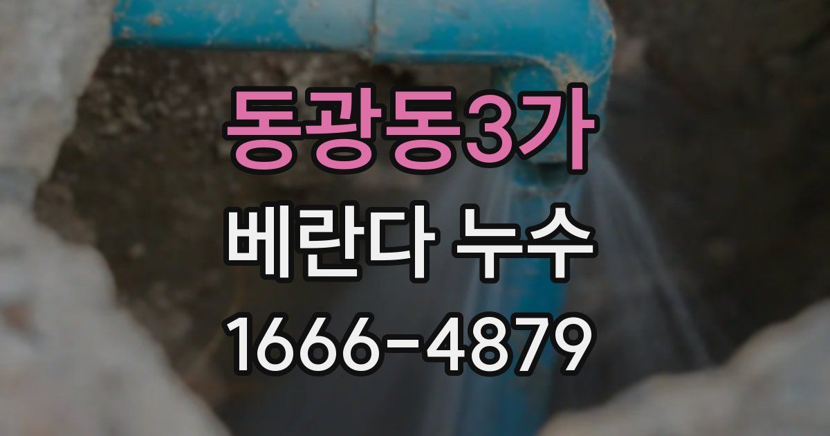 동광동3가 베란다 누수