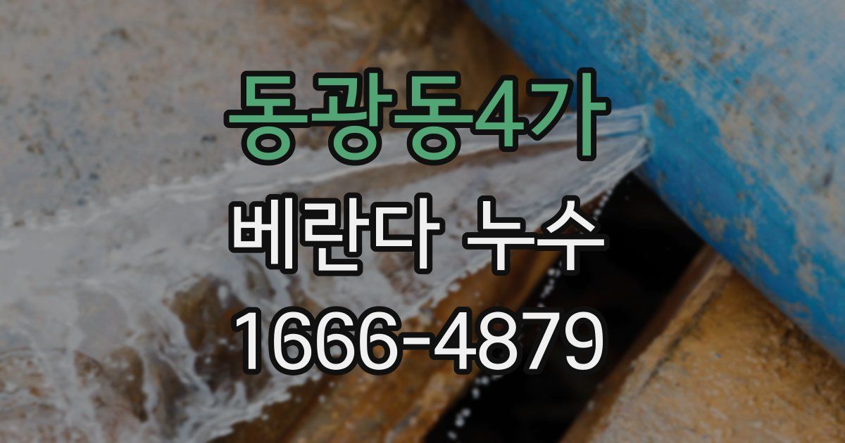 동광동4가 베란다 누수