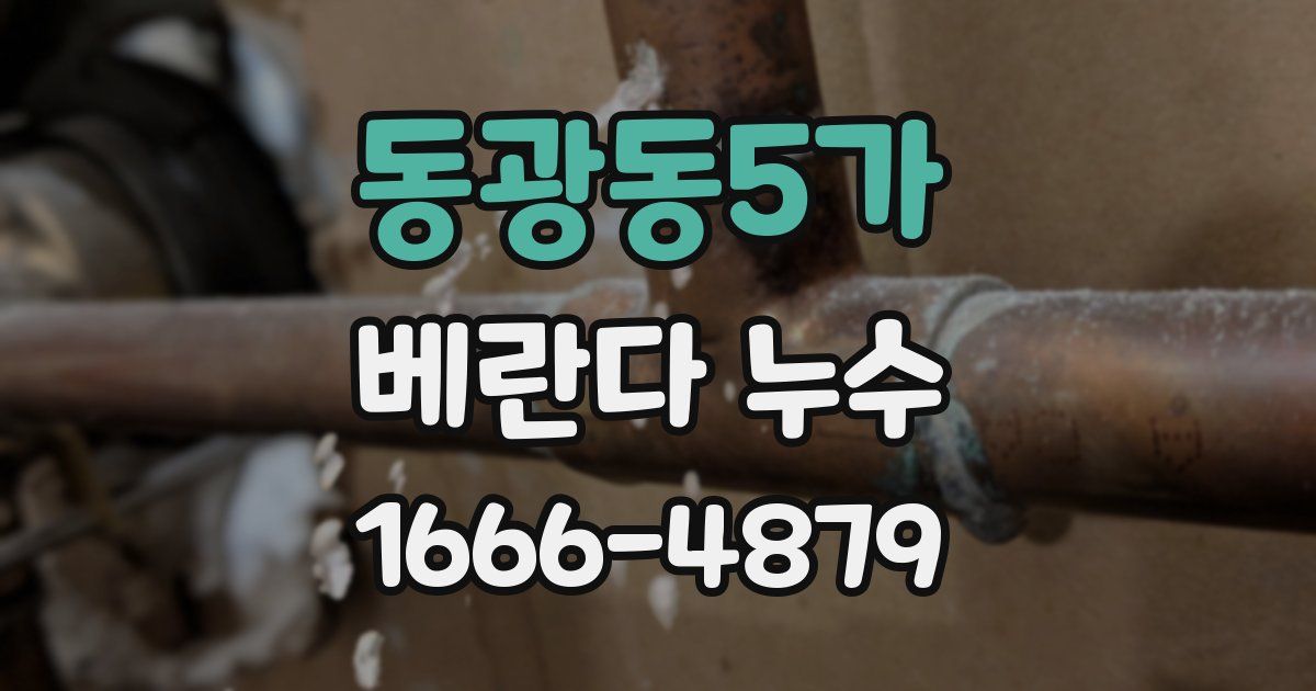 동광동5가 베란다 누수