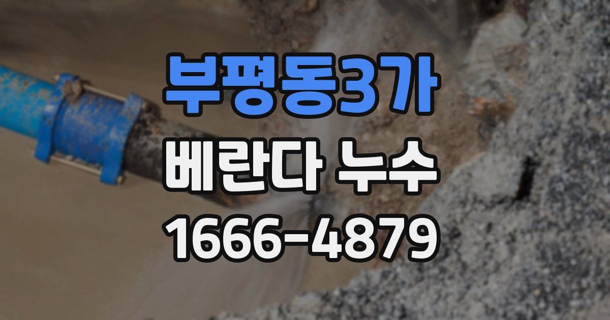 부평동3가 베란다 누수
