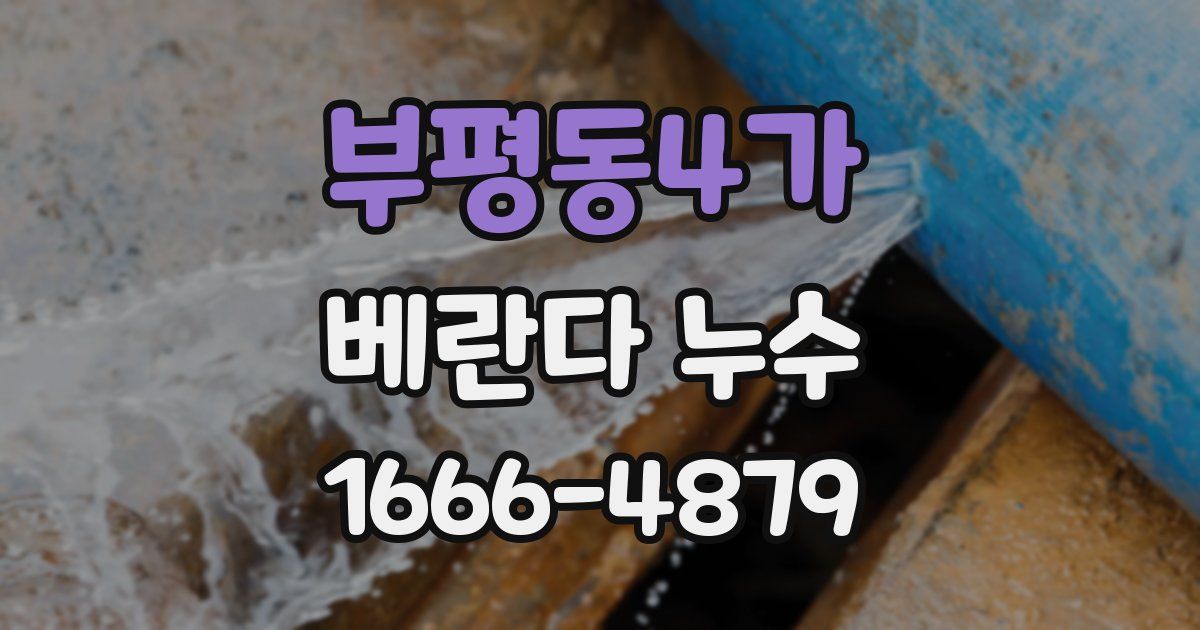부평동4가 베란다 누수