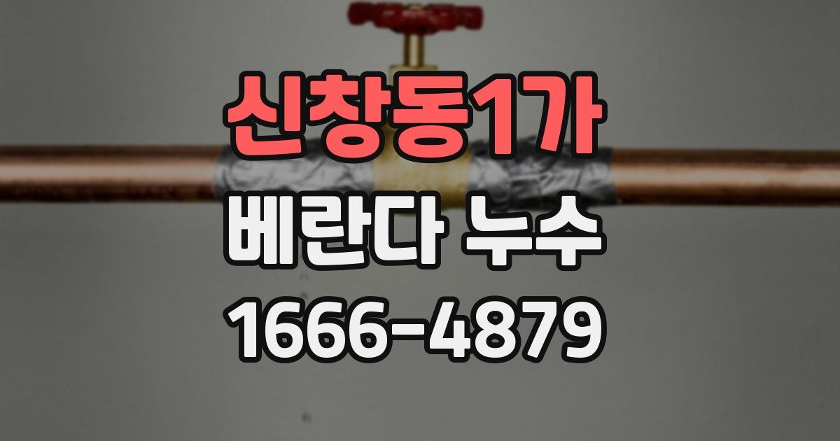 신창동1가 베란다 누수