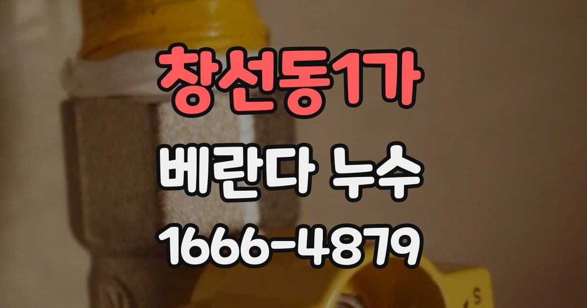 창선동1가 베란다 누수