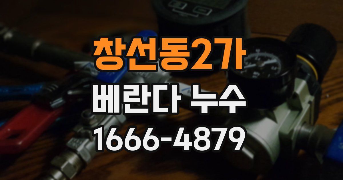 창선동2가 베란다 누수