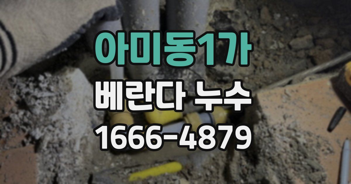 아미동1가 베란다 누수