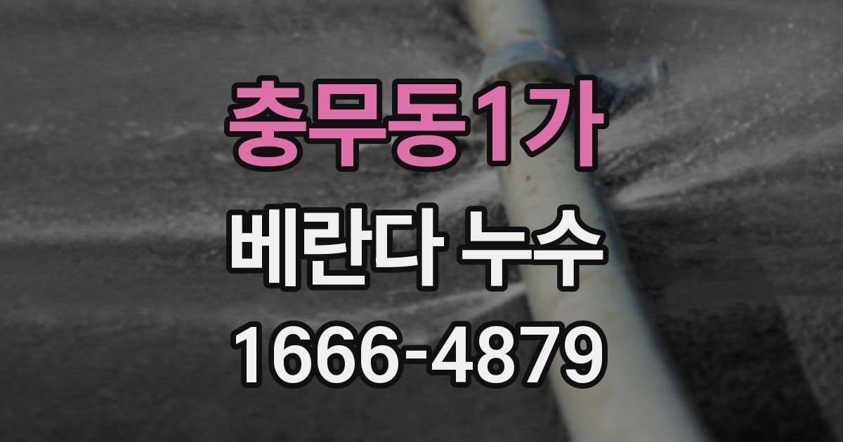 충무동1가 베란다 누수