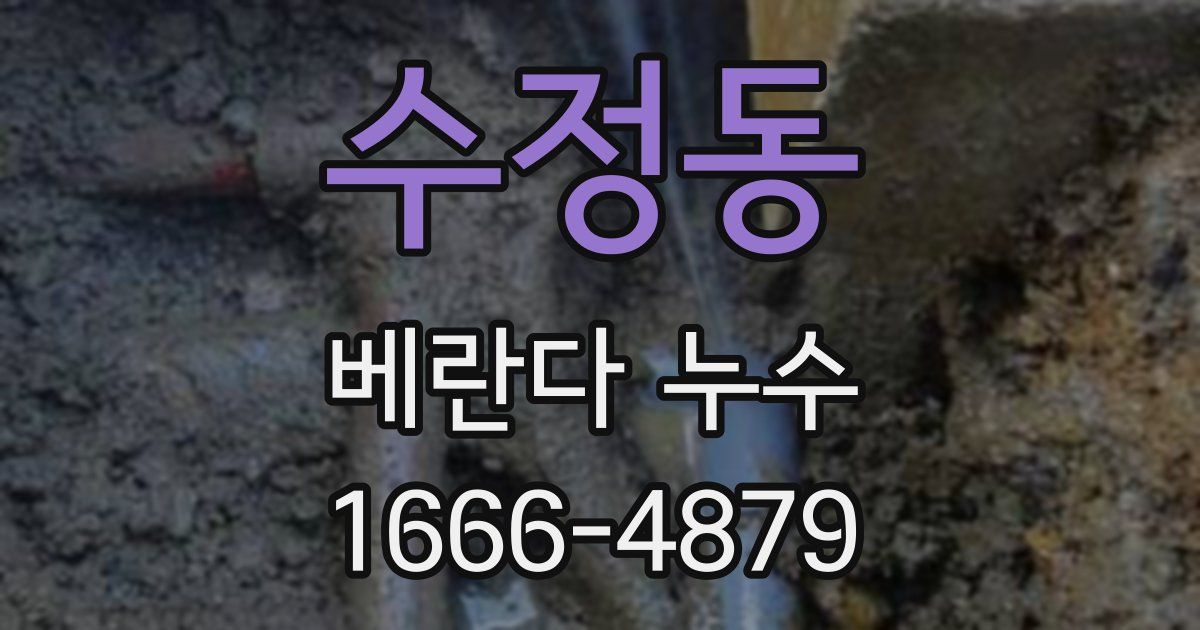 수정동 베란다 누수