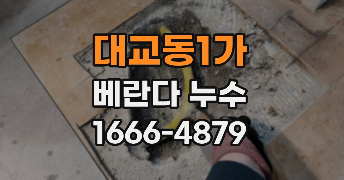 대교동1가 베란다 누수