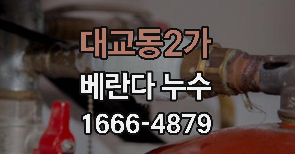 대교동2가 베란다 누수