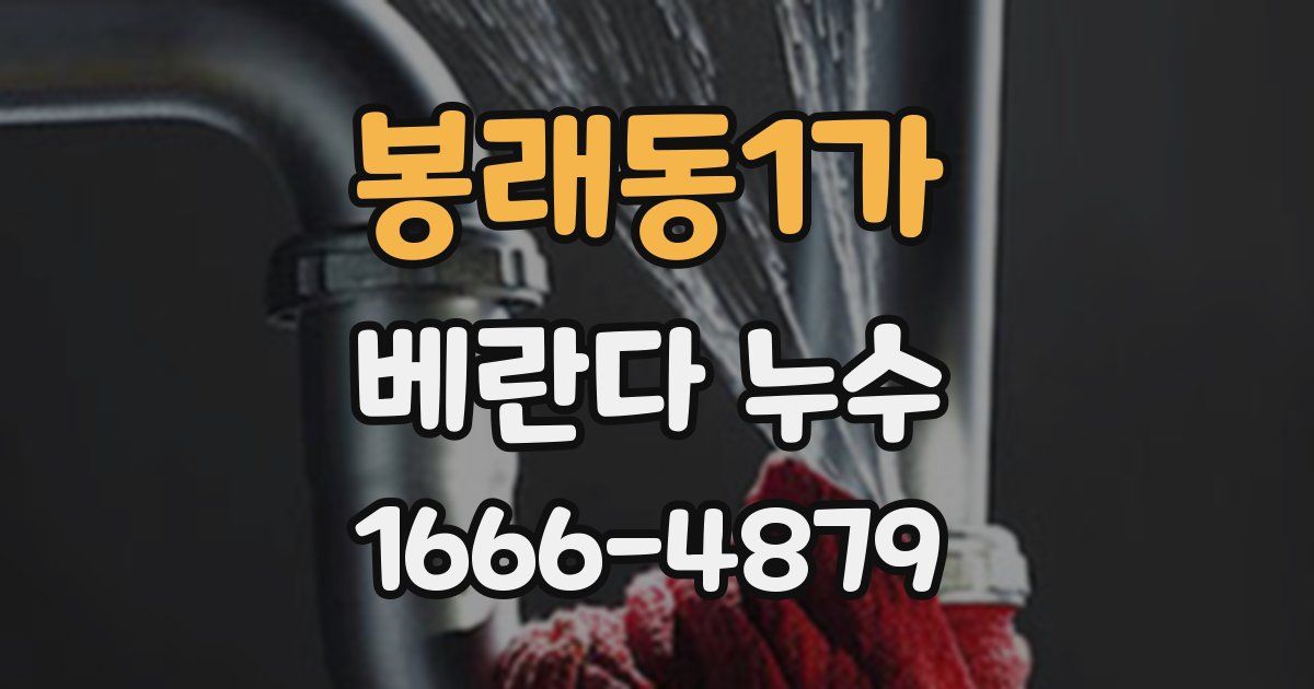 봉래동1가 베란다 누수