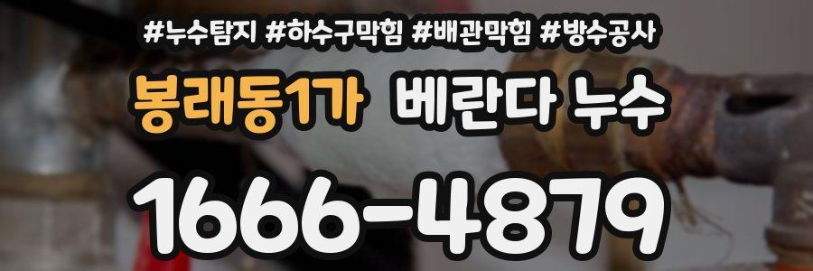 봉래동1가 베란다 누수