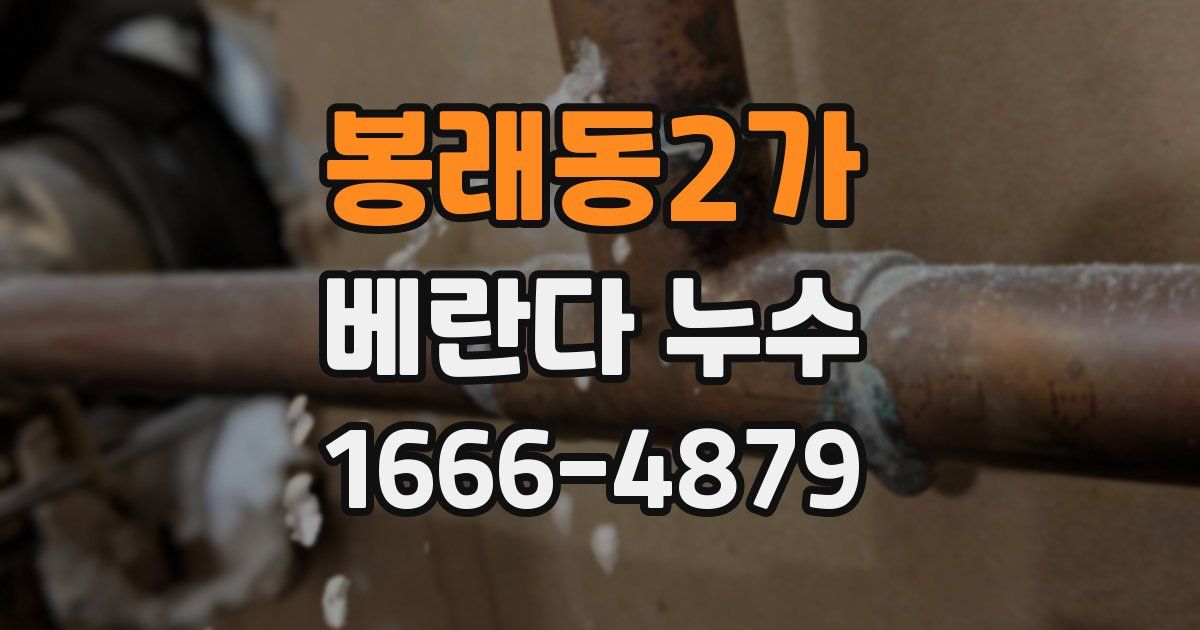 봉래동2가 베란다 누수