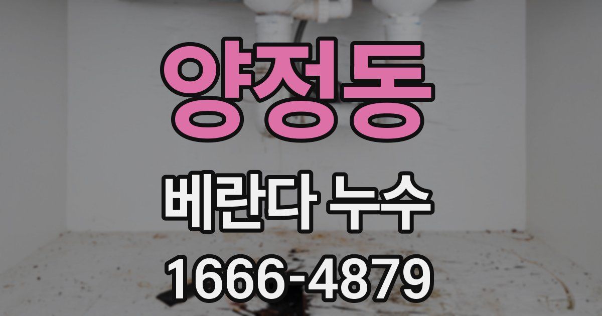 양정동 베란다 누수