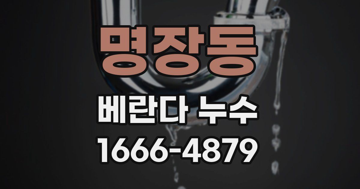 명장동 베란다 누수