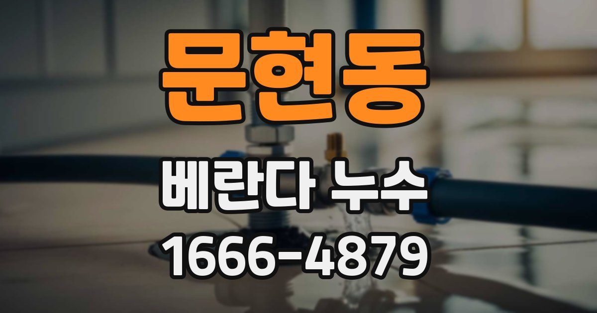 문현동 베란다 누수