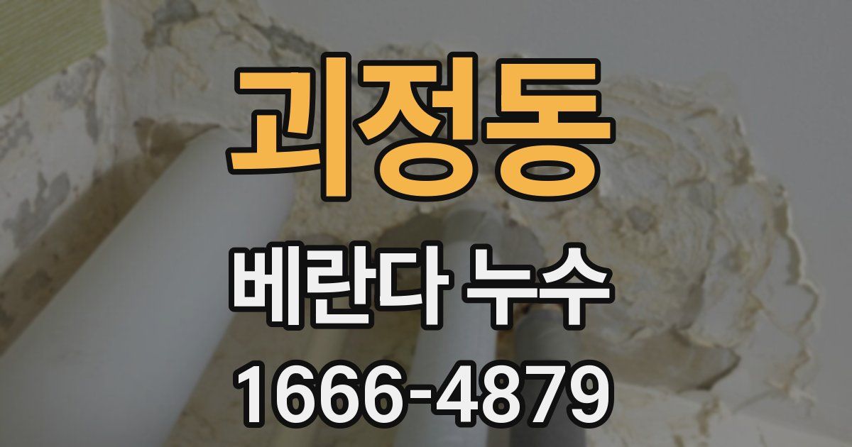 괴정동 베란다 누수