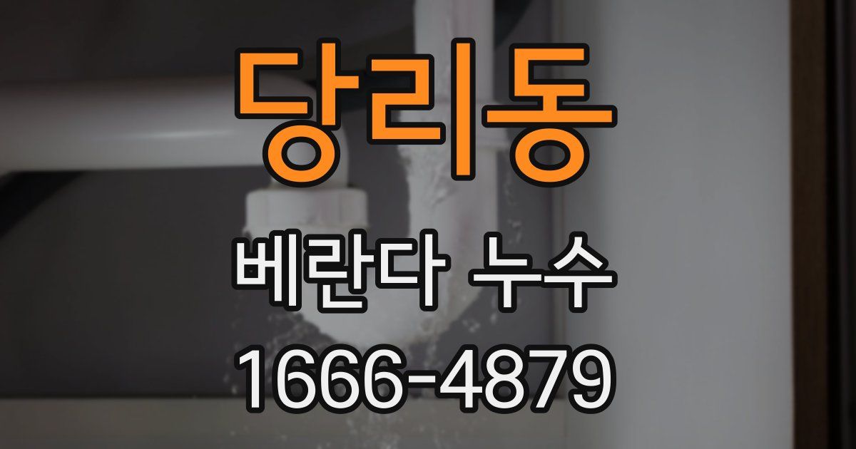 당리동 베란다 누수