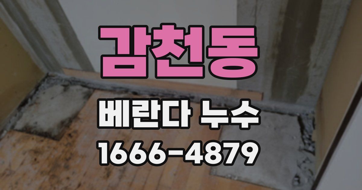 감천동 베란다 누수