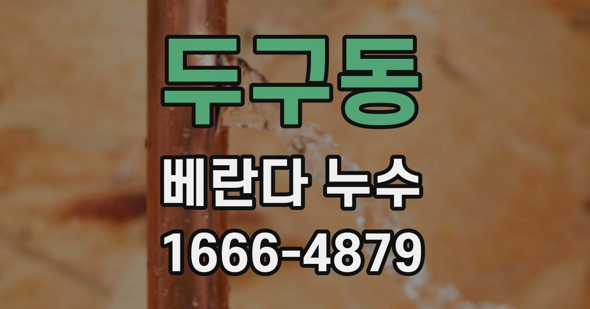두구동 베란다 누수