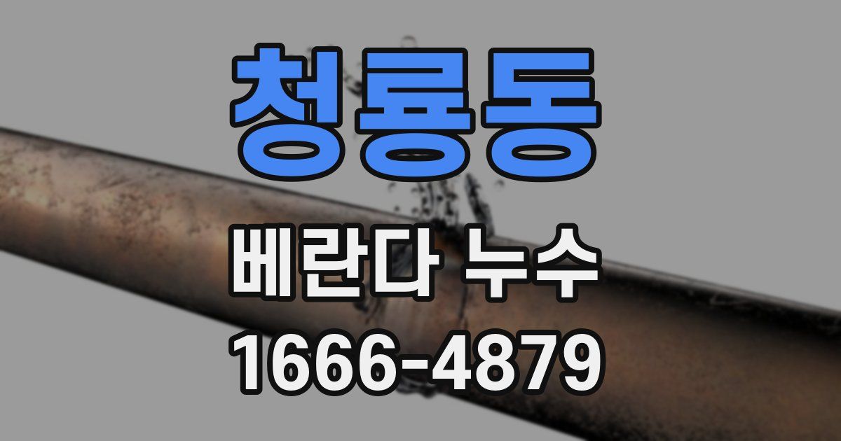 청룡동 베란다 누수